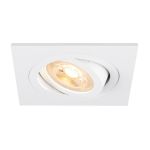 SLV New Tria 75 Spot Aluminium White Square | Cutout 75mm - Suitable for 1x GU10 