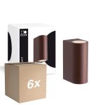 Multipack 6x D'Lite Wall Light Vossem Rusty Up & Down | Suitable for 2x GU10 
