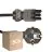 Multipack 50x Noxion GST-Compatible Supply Cable - Female + Schuko Europlug - Black 1.5m - 3 pole 0.75mm2