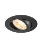 SLV New Tria 68 Spot Aluminium Black Round | Cutout 68mm - Suitable for 1x GU10 